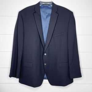Calvin Klein Men’s Wool Navy Blazer Size 48 Regular